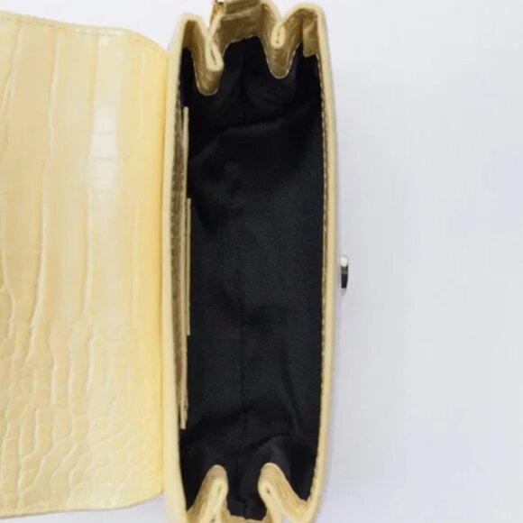 Zara Animal Print Crossbody Bag with Buckle Yellow - Picture 3 of 11